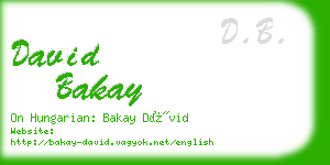 david bakay business card